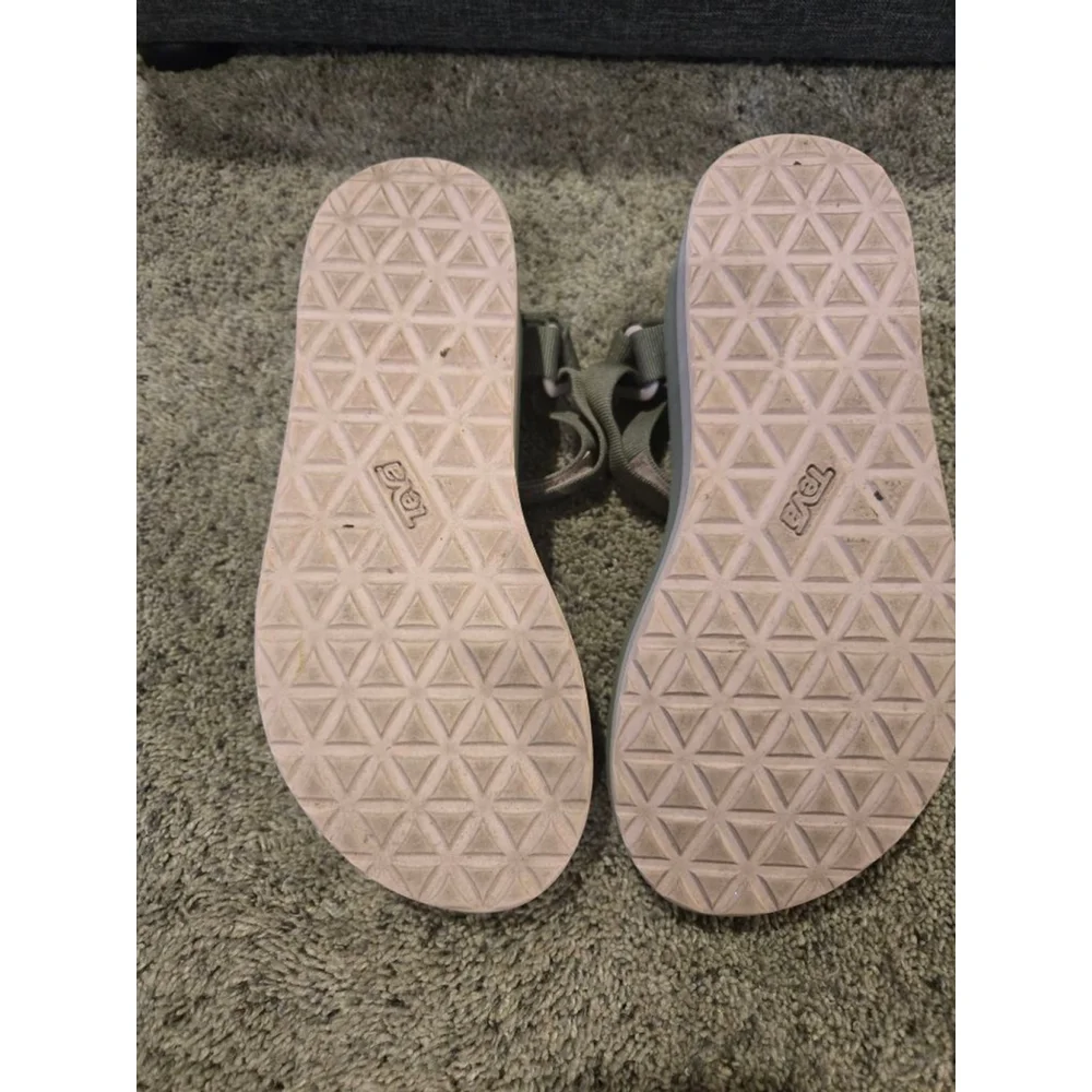 Women's Teva Green and Pink Platform Sandals Size 9